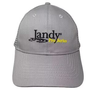 Jandy Baseball Cap Gray Black Strapback One Size Mesh Back Adjustable OSFM Logo